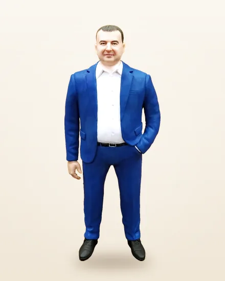 Руководитель-строитель — 3D-статуэтка по фото, подарок по профессии