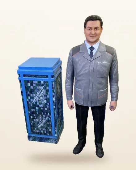 Генеральный директор у заводоуправления — 3D-статуэтка по фото, подарок руководителю